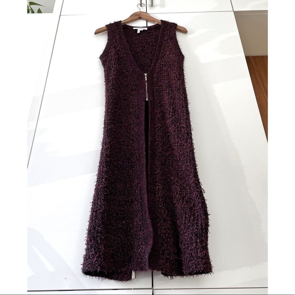 BCBGeneration Waffle Stitch Sweater Cardigan Vest